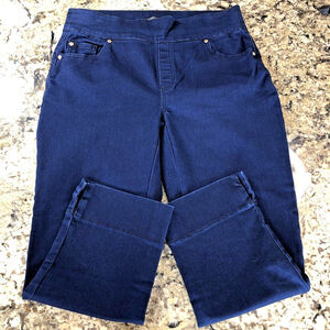 Size 6 X 22 Simon Chang Denim Carpi Dark Blue Jeggings No Fly Stretch